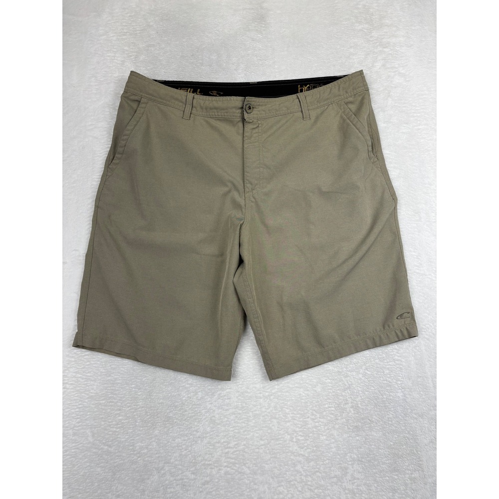ONeill Hybrid Mens Khaki Tan Stretch Boardshorts Walk Shorts 38 x 11